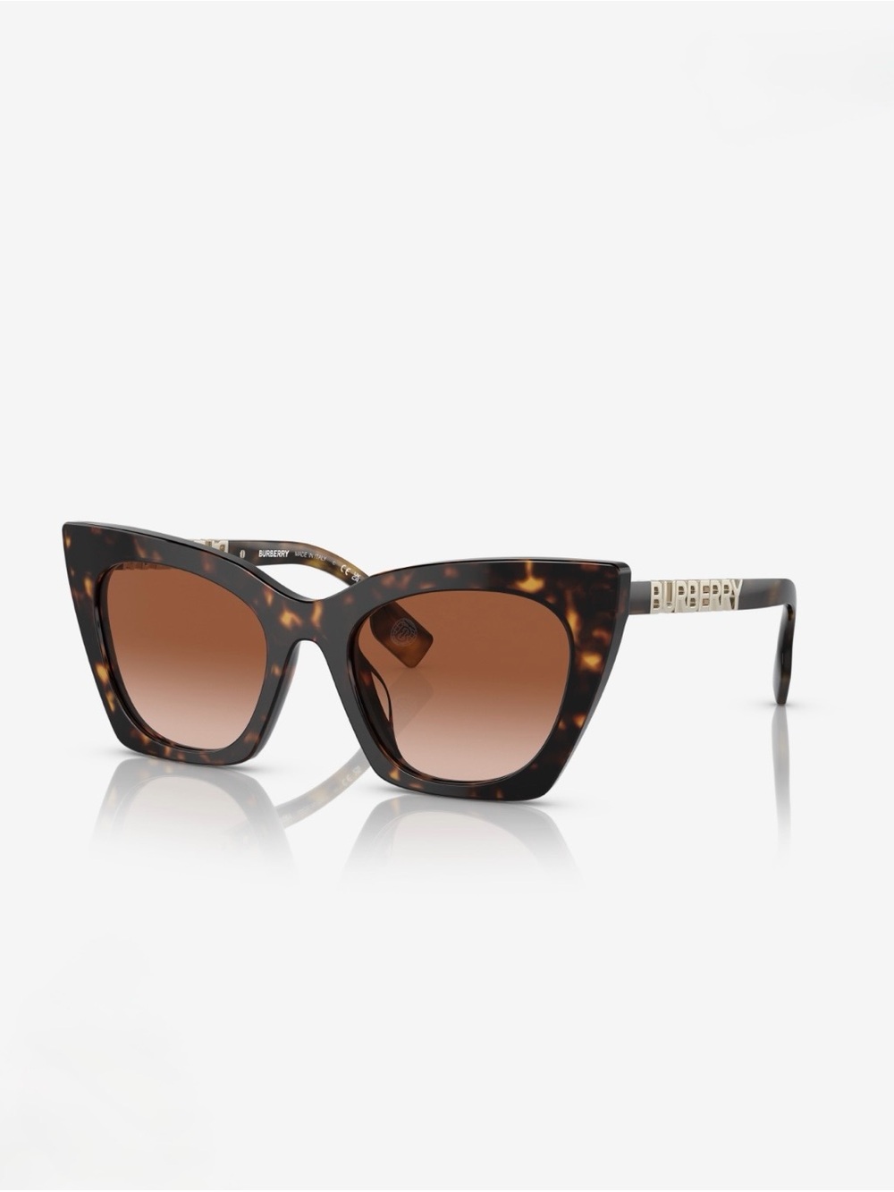 Burberry Women’s Tortoiseshell Cat Eye Marianne Sunglasses - Havana Brown Lenses